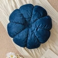 thumbnail image 4 of Round Shaped Flower Floor Pillow, Meditation Floor Pillow Velvet Petal Floor Cushions Large Pillows Seating Cute Decorative Cushion for Yoga Living Room (Dark Blue), 4 of 5