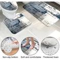 thumbnail image 6 of 4Pcs Bathroom Shower Curtain Sets with Rugs,Navy Blue and White Motivational Home Family Bathroom Sets with Shower Curtain and Rugs and Accessories, 6 of 7