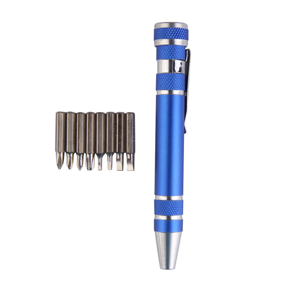 8In1 Protable Precision Slotted Bits Repair Screwdriver Pen Hand Tool Set usefu 