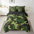 thumbnail image 2 of jejeloiu Military Camo Pattern 7-Piece Twin Bedding Sets,Green Camouflage Bedding Comforter Set For Girls Women Reversible, 2 of 8