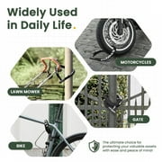 Titanker Heavy Duty Anti-Theft Lock Chain Bicycle Locks, Black