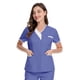 thumbnail image 1 of Bata quirúrgica de hospital, bata de médico de manga corta, bata de enfermera de algodón con cuello en V, ropa de trabajo para técnicos, ropa para mujeres, clínica, salón de belleza, top, 1 of 6