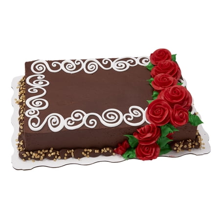 Elegant Roses Sheet Cake