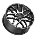thumbnail image 3 of 20x8.5 Motiv 435MB Foil Gloss Black Machined Face Wheel 5x115/5x120 (20mm), 3 of 3