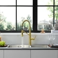 thumbnail image 2 of Nette Single-Handle Brass Kitchen Faucet with Pull Down Sprayer in Brushed Gold, 2 of 16
