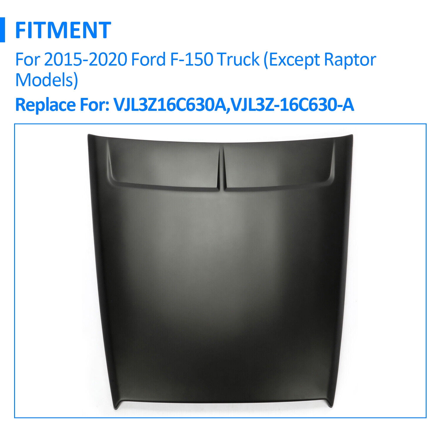 Kojem Front Painted Air Vent Hood Scoop for 2015 2016 2017 2018 2019 2020 Ford F150 Replaces VJL3Z-16C630-A