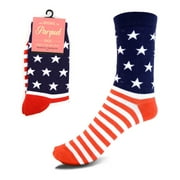 Red White and Blue Cotton Novelty Socks