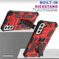 thumbnail image 6 of SOATUTO for Samsung Galaxy S22 6.1 inch Case Heavy Duty Shoftproof Military-Grade Armor Protective Case Cover with Built-in Hidden Kickstand Phone Case for Samsung Galaxy S22 5G - Red, 6 of 6