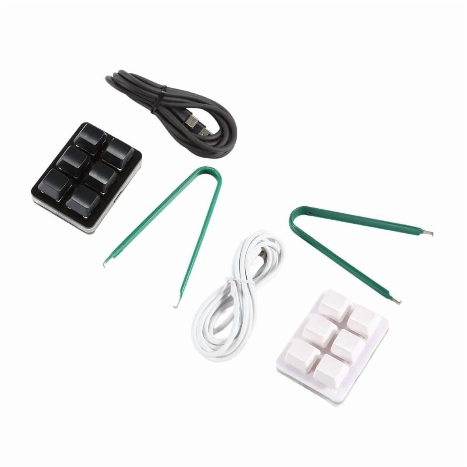 Keypad 6Key Gaming Keyboard, USB Mini Keypad Mechanical Game Computer Keyboards Programming Macros Functions RGB