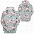 thumbnail image 1 of Hello Kitty Chandail à Capuchon à Imprimé pour Femmes avec Poche, Sweat de Rue Style Hip Hop en Polaire, Vêtements Confortables Tout-Aller, 1 of 7