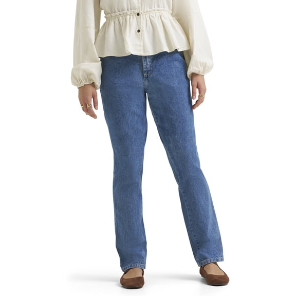 Lee® Women's All Cotton 31" Relaxed Straight Leg Denim Jeans