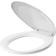 thumbnail image 6 of Proflo Round Closed Front Plastic Toilet Seat with Cover in White, 6 of 7