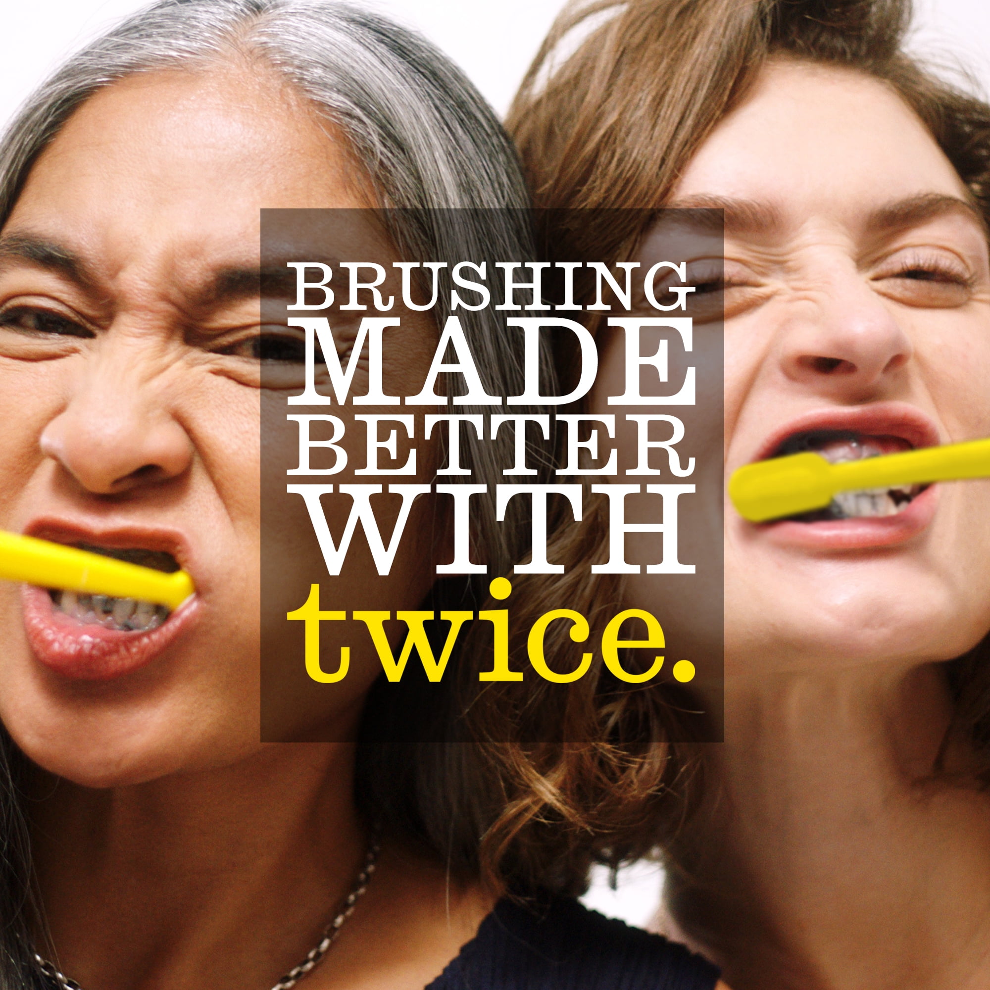 Twice Extra Soft Manual Toothbrush, Eco-Friendly Handle, Yellow - 2 pack