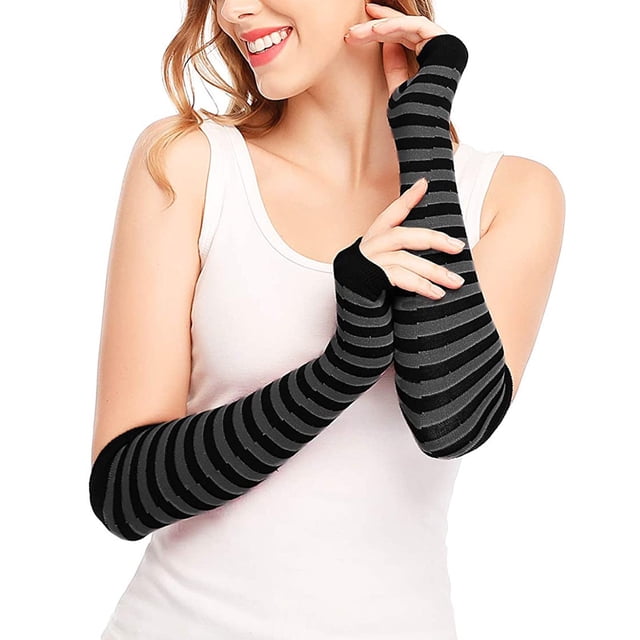 Gants Sans Doigts Longs et Chauds Punk Gothiques