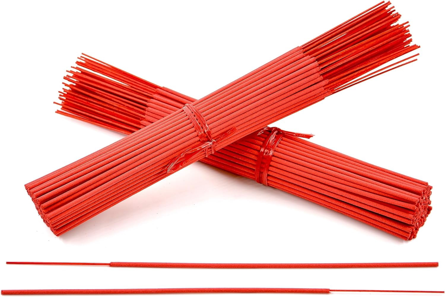10000 Unscented (Red) Incense Sticks 11" Bulk Wholesale - 100% Natural Joss and Bamboo Punk Blanks - Great for DIY Aromatherapy Incense Making.