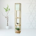 thumbnail image 4 of Creekwood Home 62.5" Contemporary 3-Tier Storage and Display Floor Lamp w/ LED Bulb, Tan, 4 of 6