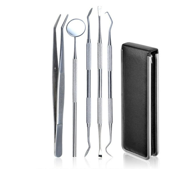 Stainless steel dentist tools set of 5 Anti-Fog Mirror Scaler Dental Tweezers