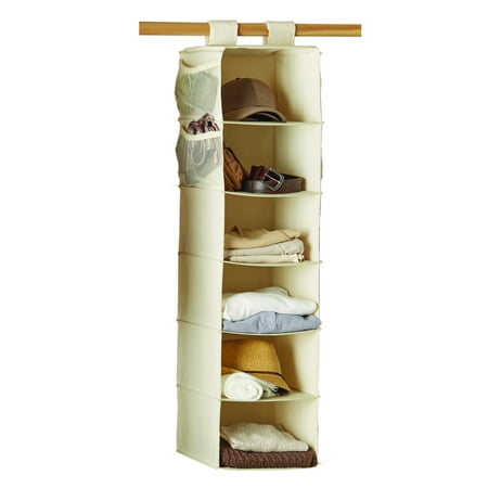 Mainstays 6 Shelf Canvas Closet Organizer - Walmart.com