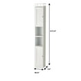 Slim Bathroom Storage Cabinet - Space Saving Organizer - White ...