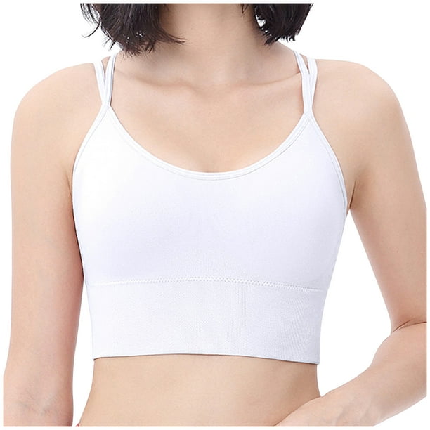 Fesfesfes Sports Bras for Women Low Cut Stretchy Cross Back Bras Sling Yoga  Sports Tank Bra Ladies Bras Underwear Vest Built in Bras 