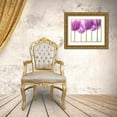 thumbnail image 3 of Frank, Assaf 24x19 Gold Ornate Wood Framed with Double Matting Museum Art Print Titled - Purple Tulips, 3 of 4