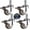Brake, variant on Gamvdout Plate Casters 4X Office Chair Moving Caster Wheels Trolley Furniture Replacement Castors Wheels Heavy Duty Castor Wheels 360° Swivel Rubber Caster Wheels Standard Stem Caster