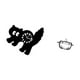 thumbnail image 5 of Reloj de pared con forma de gato de dibujos animados, silencioso, de acrílico. Plato para dulces con tapa de cristal, sin . Ideal para fiestas d, 5 of 8