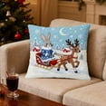 thumbnail image 2 of Lilixerw Christmas Pillow Covers,18 x 18 Inch Soft Cotton Decorative Pillow Case with Hidden Zipper with Xmas Tree Reindeer Santa women Pattern for Sofa Couch Bedroom,Holiday Home Decor, 2 of 6