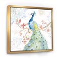 thumbnail image 1 of peacocks Aquarelle II - Toile Encadrée Traditionnelle, 1 of 1