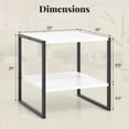 thumbnail image 3 of Gymax 20'' 2-Tier End Table w/ Storage Shelf Reversible Design for Living Room, 3 of 10