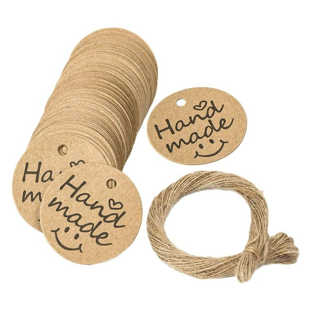 Etiquetas hechas perfecl Paquete de 100 Etiquetas de papel con cara sonriente