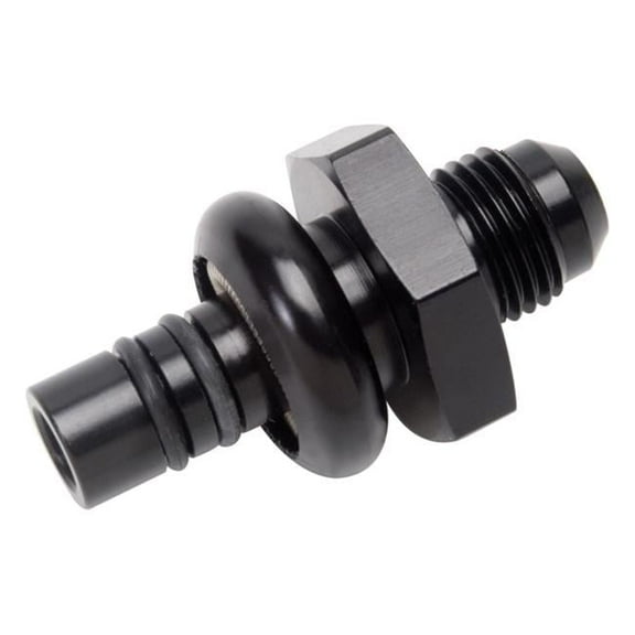 6 AN Black Fuel Rail Fitting for Ford Pressure Side EFI