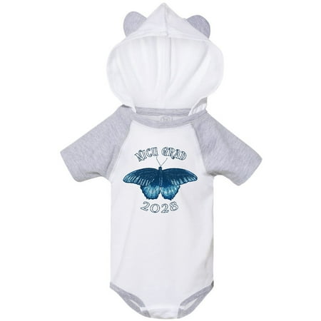 

Inktastic NICU Grad 2028 with Blue Butterfly Gift Baby Boy or Baby Girl Bodysuit