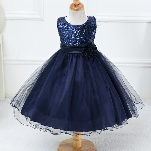 Gyratedream 3-10Y Little Baby Girls Lace Tulle Wedding Birthday Party Grown Princess Dress