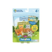 Learning Resources Coding Critters Pair-A-Pets Cats Pouncer & Pearl, Easter Toy, Early STEM Coding Toy, Interactive Pet, Easter Basket Stuffer, Ages 4+