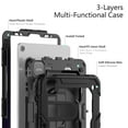 thumbnail image 5 of For iPad Air 5th/4th Generation 10.9 inch 2022/2020 Case, 360 Rotating Shockproof Cover with Stand, Screen Protector, Shoulder Strap, Black, 5 of 7