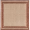 thumbnail image 2 of Trans-Ocean Imports CRES8842524 7 ft. 10 in. Square Liora Manne Carmel Multi Border Indoor & Outdoor Rug Wilton Woven Square Rug - Red, 2 of 7
