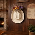 thumbnail image 4 of Cowboy Hat Shaped Ceramic Hanging Vase, Wall Mounted Decorative Planter For Indoor Greenery And Home Wall Decoration, 4 of 5