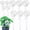 B. Clear B-6large+4small-plastic, variant on 4 Pcs Large Iridescent Glass Self Watering Globes, Rainbow Automatic Plant Waterer with Slow Release Design, Plant Watering Insert for Indoor Plants, Ideal for Daily Care & Holiday Use