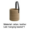 thumbnail image 7 of Travelwant Jute Hanging Basket Small Woven Fern Hanging Rope Basket Flower Plants Wall Basket Decor Set Boho, 7 of 7