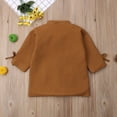 thumbnail image 4 of Toddler Baby Girls Autumn Winter Coat Solid Color Bowknot Warm Wool Trench Coat Overcoat Outwear Jacket Fashion Clothes, 4 of 5