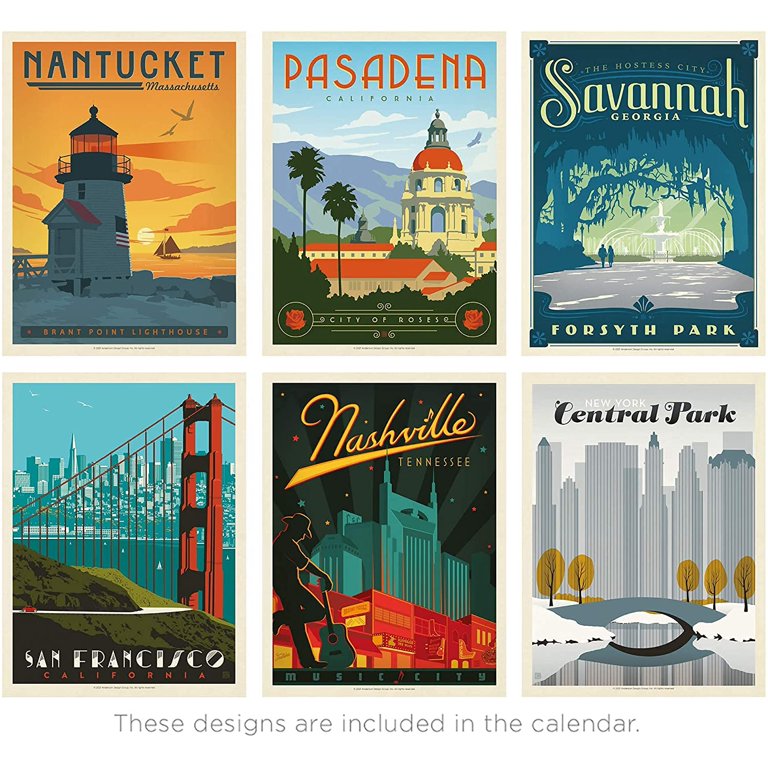 Anderson Design 2023 Wall Calendar: World Travel