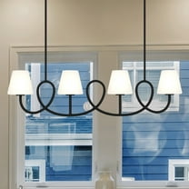 Luxury Transitional Chandelier, Matte Black, UQL5251