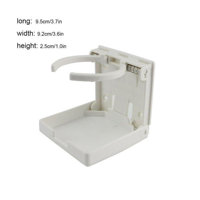 Folding Cup Holder Universal Stable Bottle Bracket Vehicle RV Marine Boat Drinks Rack Modified Component Organization Fittings White Spring Adjustment