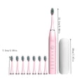 thumbnail image 2 of Cepillo de Dientes Eléctrico de Alta Frecuencia, 32&nbsp;000 Vibraciones/Min, 6 Modos de Velocidad, 8 Cabezales Reemplazables, Recargable Por Usb, Ideal para Viajes, para Adultos, Juego Completo,, 2 of 4