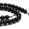 thumbnail image 2 of Natural Black Tourmaline Beads Strands Round 6mm Hole: 0.8mm 60~65pcs/strand 15.35 inch(39cm), 2 of 3