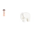 thumbnail image 1 of Estatua De Elefante De Cerámica Y Resina De Niña Tradicional China, Escultura En Miniatura, Figura Coleccionable, Regalo Para Decoración De Dormitorio Y Oficina., 1 of 8