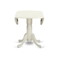 thumbnail image 5 of HomeStock 5 Piece Dining Table Set for 4 Includes a Round Kitchen Table with Dropleaf and 4 Linen Fabric Kitchen Dining Chairs, 42x42 Inch,Linen White, 5 of 5