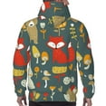 thumbnail image 7 of Honeii Cute Animal Forest Pattern Mens Hoodies Men's Loose Sleeve Sweatshirt,Pullover Hooded Sweatshirt for Men,Essentials Hoodie-Small, 7 of 7
