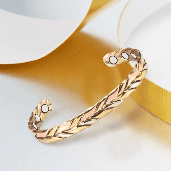 Pure Copper Bracelets for Women, Copper Bangles with 3500 Gauss Magnets, Jewelry Gift for Ladies,CPB-1004